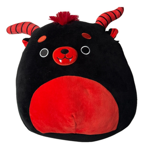 Squishmallows Dark Behemoth Black Red Plush Toy Horns Medium Stuffed Animal 12”